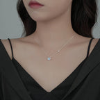 Dainty Hollow Star Pendant Necklace in 925 Sterling Silver