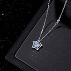 Dainty Hollow Star Pendant Necklace in 925 Sterling Silver