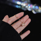 Dainty Hollow Star Pendant Necklace in 925 Sterling Silver