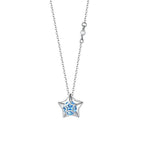 Dainty Hollow Star Pendant Necklace in 925 Sterling Silver